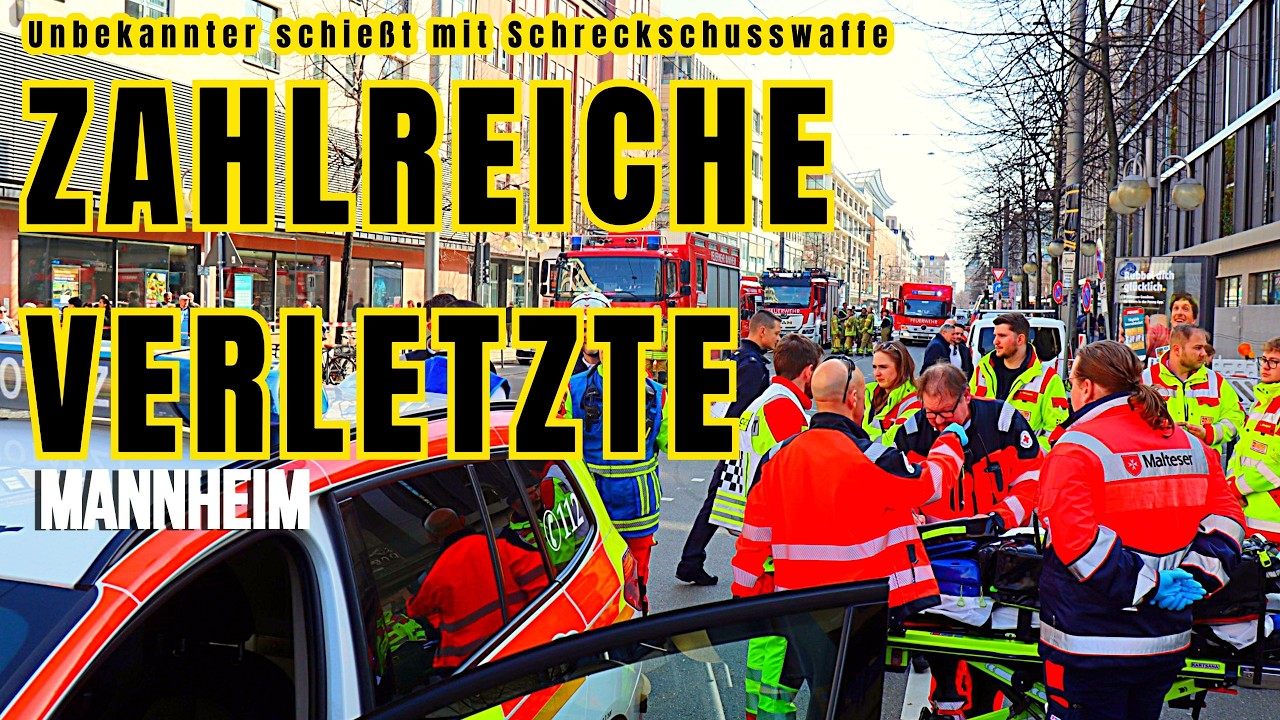 Schüsse mit Schreckschusswaffe im Treppenhaus: 17 Menschen in der Mannheimer Innestadt verletzt