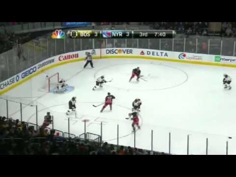 Derek Stepan Game Winning Goal : New York Rangers v Boston Bruins : March 4 2012