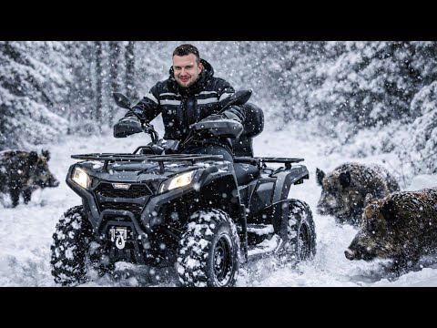 VOŽNJA KVADOM PO ZARASLOJ ŠUMI PUNOJ SNIJEGA I DIVLJIH ŽIVOTINJA !! / Atv Vlog #3