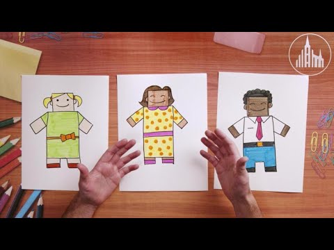 Cómo dibujar niños listos para el día de reposo | Ven, crea conmigo