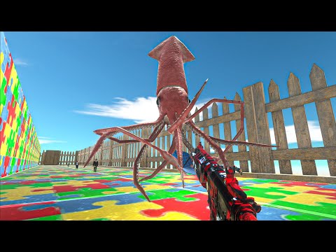 ⚡FPS PERSPECTIVE⚡ DEATH RUN WITH ALL WEAPONS⚡- Animal Revolt Battle Simulator