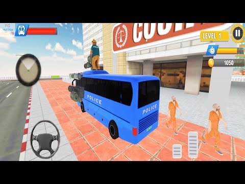 Police Plane Prison Transport - #1 Police Bus Shooting Game - Android Gameplay Video