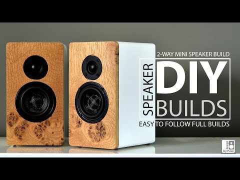 DIY 2 Way Mini Desktop or bookshelf speakers with crossovers. Building your own Speakers. 3" woofer
