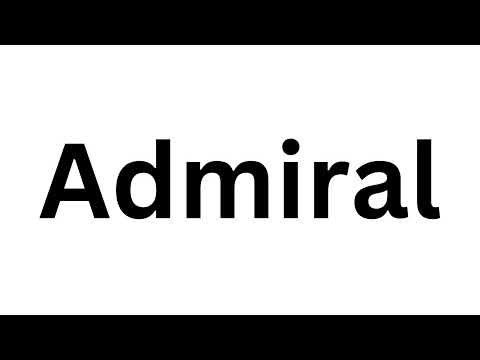 How To Pronounce Admiral in United States of America (English)