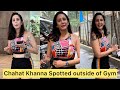 Beautiful Actress Chahat Khanna Gets Clicked By Media At Outside Of Gym In Andheri ️