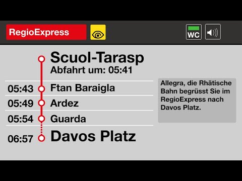 RhB Ansagen » RE Scoul-Tarasp — Davos Platz | 2021 | SLBahnen