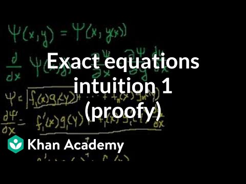 Exact Equations Intuition Part 1 (proofy)