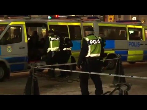 Nazistdemonstration i centrala Stockholm