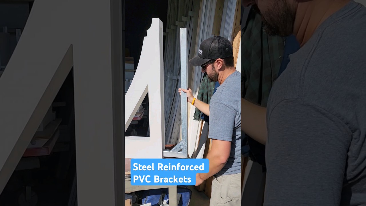 Steel Reinforced PVC Brackets. #architecture #carpentry #welding #pvcbrackets #contractor #steel