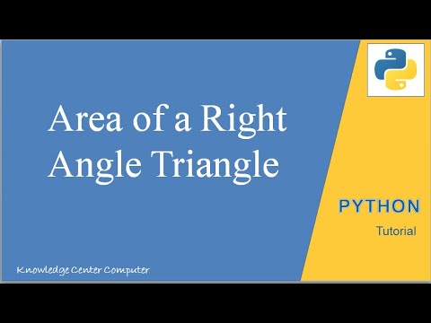 Python Program To Find Area Of A Right Angled Triangle Python Programming