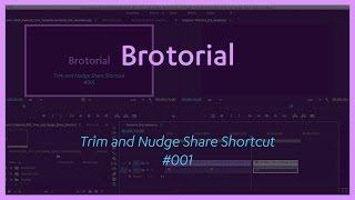 Trim and Nudge Share Shortcut - Brotorial #001