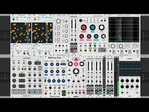 Ambient Modular with Squinky Labs FM KS, Bogaudio FM-OP, AD Chronoblob, Mutable Instruments Clouds