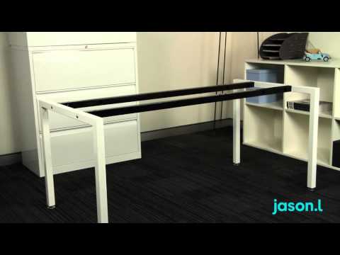 Litewall 2000 Desk with White Square Leg | JasonL