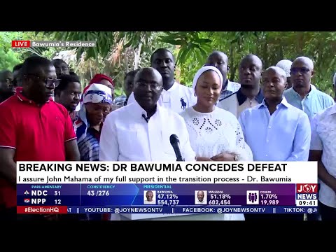 Elections 2024: Dr Bawumia concedes defeat; congratulates President-elect, John Mahama on victory