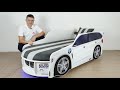 Акция Кровать машина Премиум БМВ цвет синий + акция за 1грн