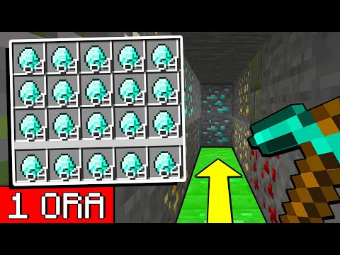 SCAVO DRITTO PER 1 ORA NEL MIO MONDO - MINECRAFT ITA