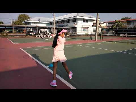 Amy's training with tennis coach Peter & First in Surin on SUN 27 01 2019