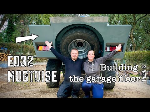 Unimog Camper E032 - Building the garage floor - Part 2