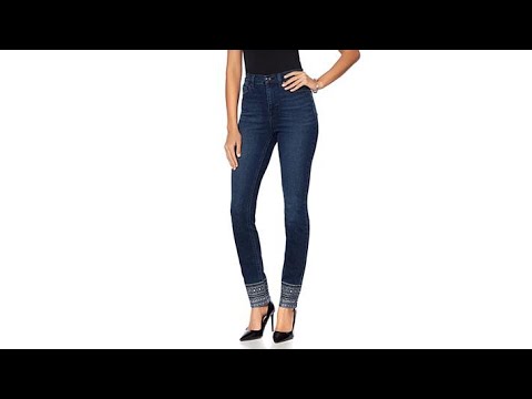 DG2 by Diane Gilman Virtual Stretch Embellished Skinny J...