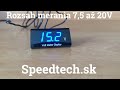 Digitálny voltmeter - modrý LED displej / rozsah merania 7,5-20V - Video Youtube