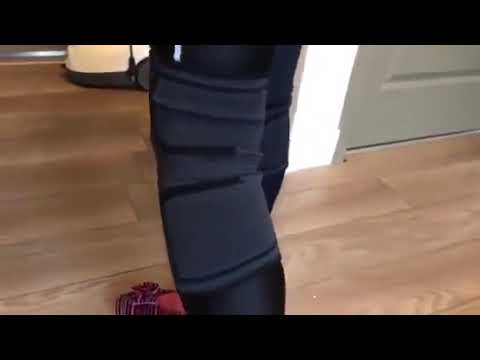 thumbnail video image 2 of Rodillera Deporte Y Lesiones De Compresión Gym Fitness - Verde - XL Dara Baby D0030_2, 2 of 4