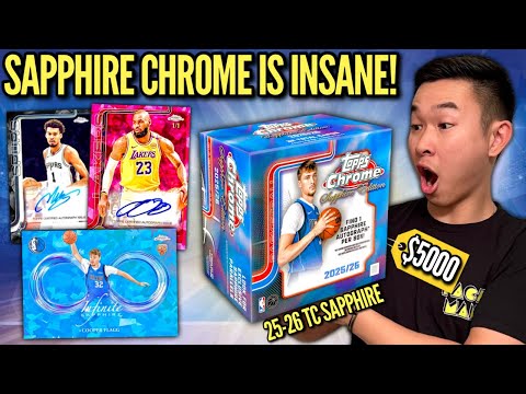 THE NEW $5,000 TOPPS CHROME SAPPHIRE BOXES ARE MADNESS! 😱🔥 2025-26 TC Basketball Sapphire Box Review