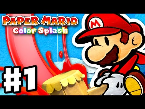 Paper Mario: Color Splash - Gameplay Walkthrough Part 1 - Port Prisma Intro! Huey! (Nintendo Wii U)
