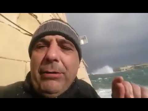 STORM FORCE 9 WIND,BIG WAVES MALTA TODAY LAWRENCE MAST