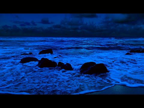 Nighttime Ocean Waves | Deep Sleep Ocean Sounds 10-Hours