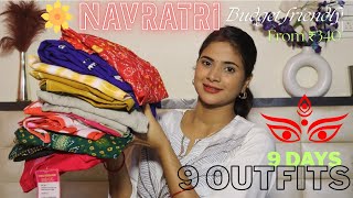 9 days 9 outfits ideas for NAVRATRI 2025 #navratri #kurtaset #outfit 
