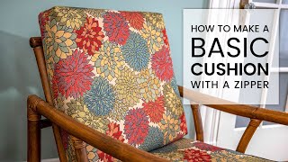 How to Make a Basic Cushion | 1 Piece Box Cushion | 30 Minute Cushion
