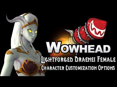 Lightforged Draenei Female Character Customization Options
