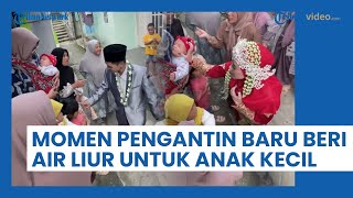 Momen Pengantin Baru di Wonosobo Beri Air Liur ke Pipi Anak Kecil, Ternyata Ini Maknanya