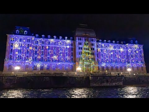 Il videomapping sul Grand Hotel di San Pellegrino Terme