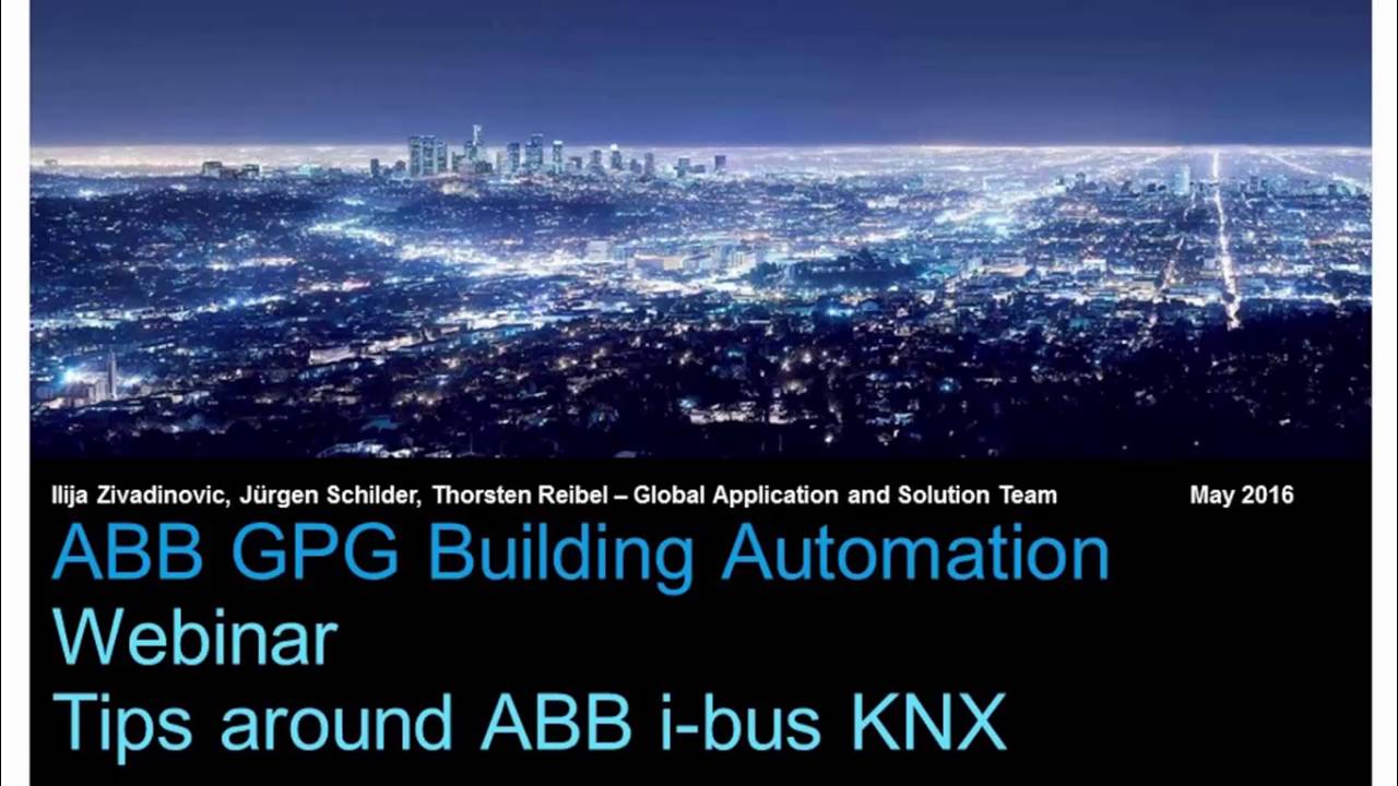 Webinar with some tips around ABB i-bus KNX