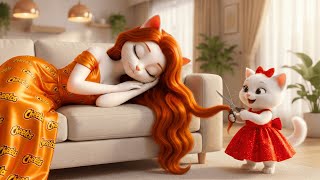 💇🏻‍♀️Mischievous Little Cat Cut Mom’s Hair 😭✂️✂️ And Then Created A New Style 😭