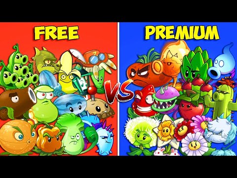 All Plants FREE vs OLD PREMIUM Battlez - Who Will Win? - PvZ 2 Team Plant vs Team Plant