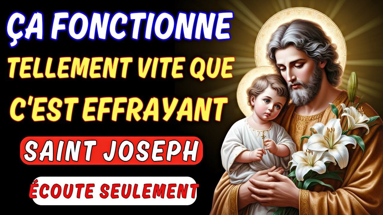 ✨PRIÈRE PUISSANTE à SAINT JOSEPH🙏CELUI QUI L'A ENTENDU OBTENU RAPIDEMENT CE QU'IL VOULAIT