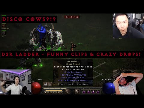 D2R CLIPS S2E07 - DISCO COW LEVEL, TRIPLE KEYS, BIG RUNE DROPS, FUNNY MOMENTS & MORE!