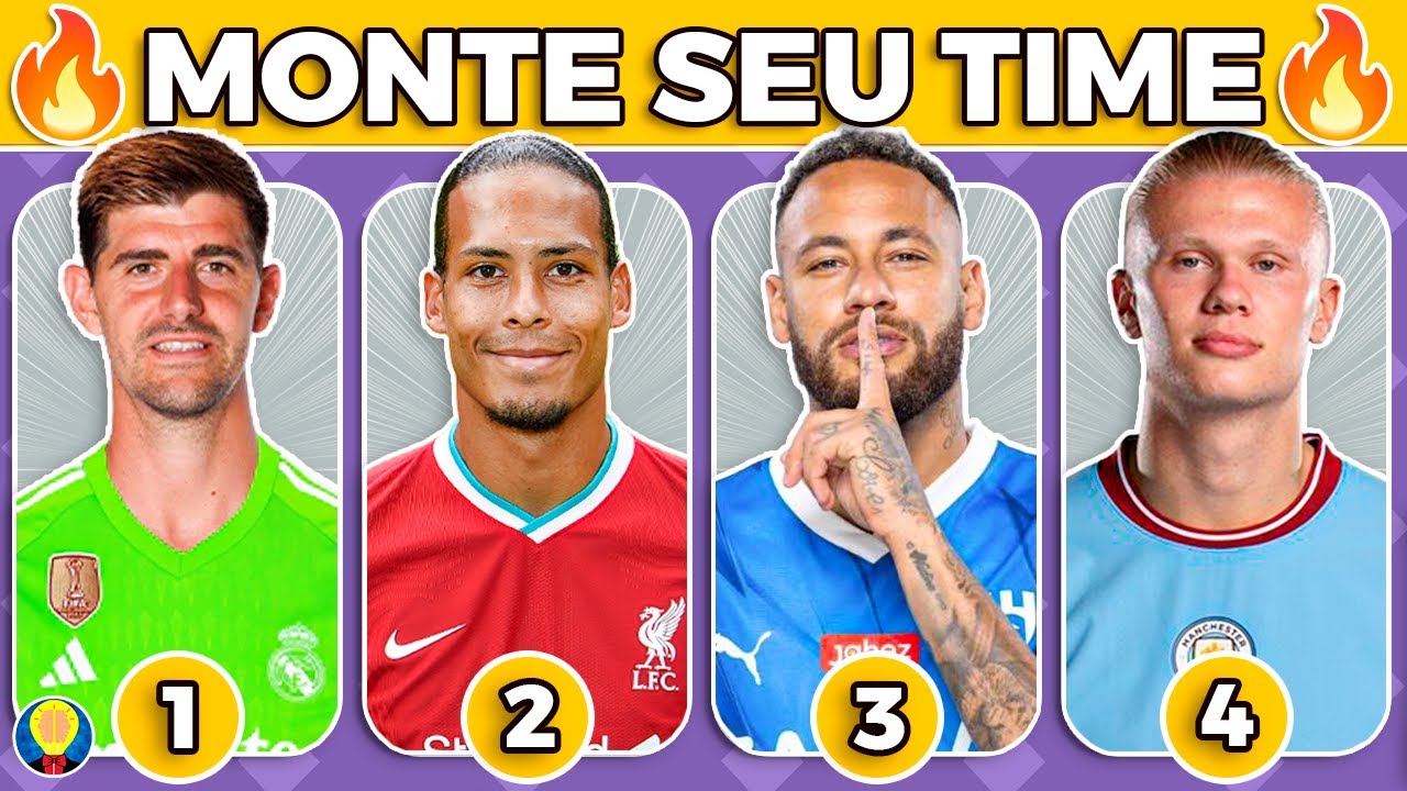 🔥 MONTE O SEU TIME TITULAR E MONTE O SEU TIME RESERVA com os melhores do Mundo | Quiz de Futebol