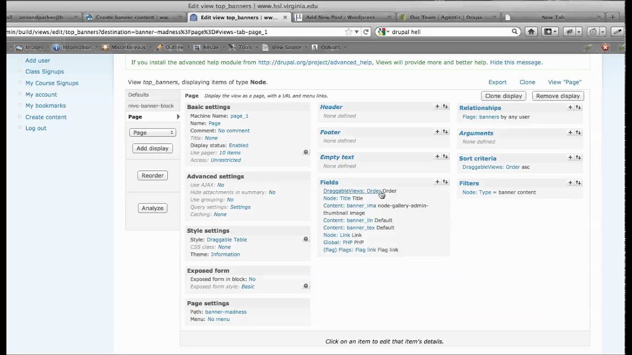 draggable views in drupal 6 for a dynamic banner system