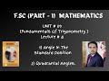 F.Sc_Part-I: (Math)_Unit#9 (Angles In The Standard Position,Quadrantal Angles)