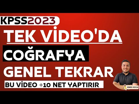 KPSS COĞRAFYA -Tek Videoda   Genel Tekrar 2024 / Enes Hoca