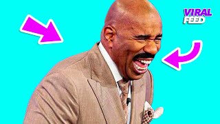 Family Feud US Answers Where STEVE HARVEY LOST IT!  | VIRAL FEED