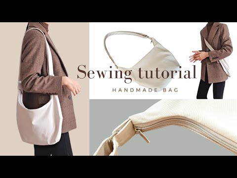 , title : 'ENG) 자연스럽게 예쁜 가방 만들기⚘지퍼 달린 크로스백 | 꿀🍯팁 가득한 Sewing tutorial | DIY | 실용적인 BAG | 세린멜'