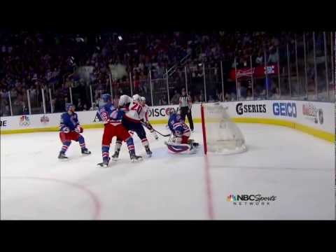 Roman Hamrlik goal. Washington Capitals vs NY Rangers Game 7 5/12/12 NHL Hockey