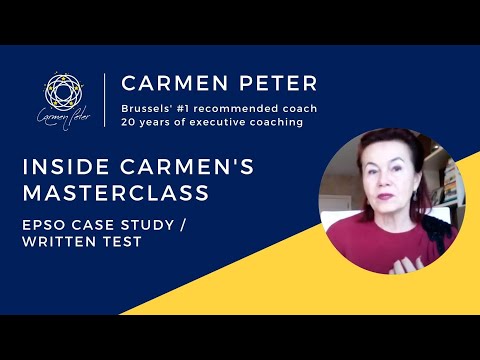 #InsideCarmensMasterclass - EPSO Case study / Written Test