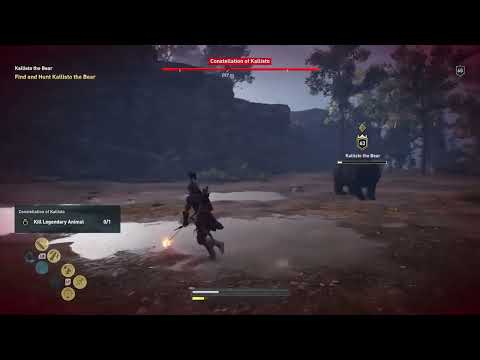 AC Odyssey Secret I Easy Legendary Kill  I Calisto Bear I. Dodge right, Power up, Shoot and Strike.