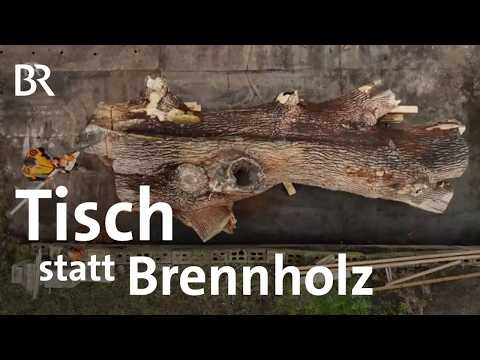 Tisch aus Eiche und Epoxidharz: Jonas Nähr veredelt Holz | Zwischen Spessart und Karwendel | BR