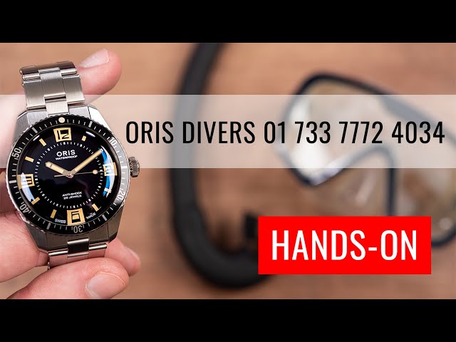 Vídeo relacionado con Oris Divers Sixty-Five 60th Anniversary Edition,01 733 7772 4034-Set, esfera negra 40 mm correa de piel negra incluida